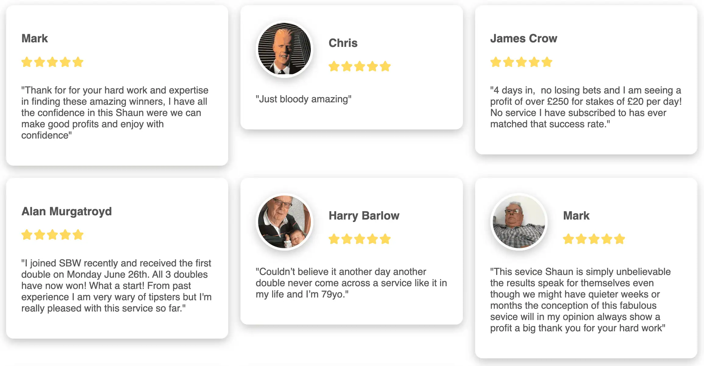Secure Betting Winners testimonial section 1