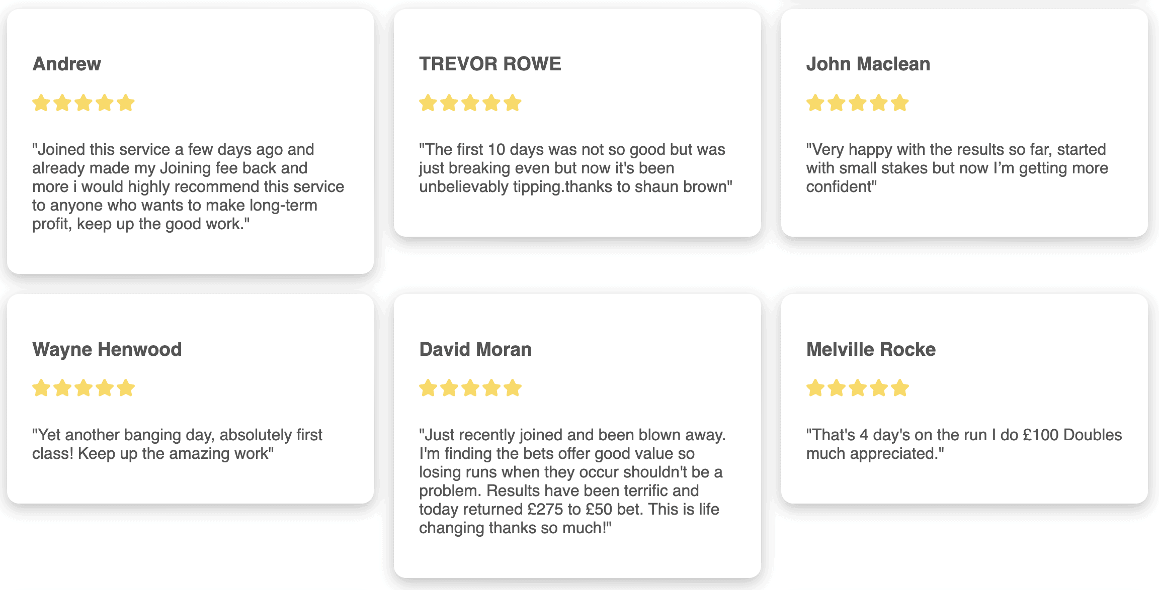 Secure Betting Winners testimonial section 3