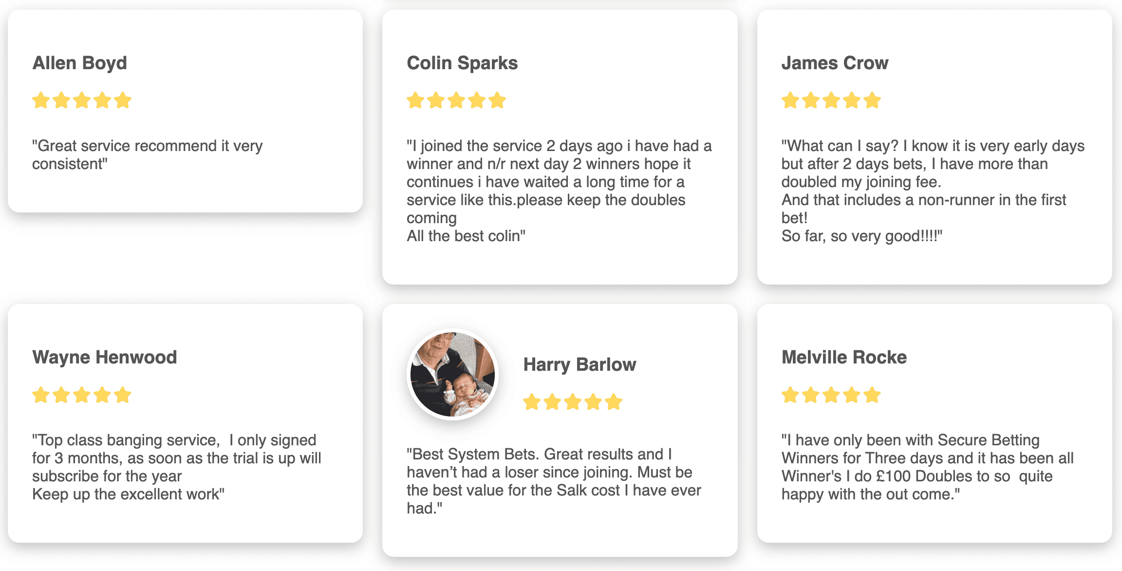 Secure Betting Winners testimonial section 4