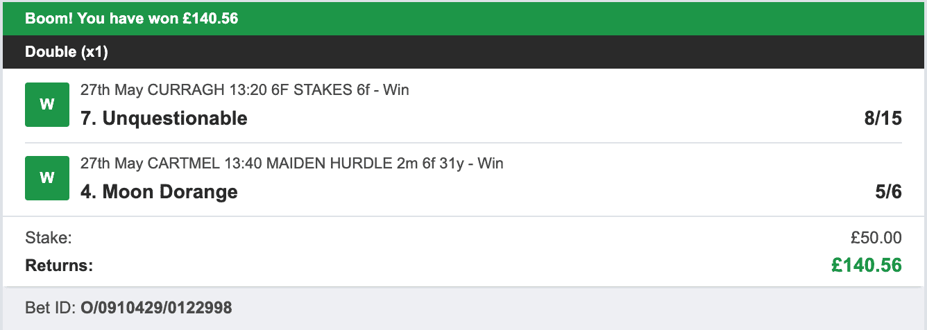 Secure Betting Winners - Winner - 2023-05-27
