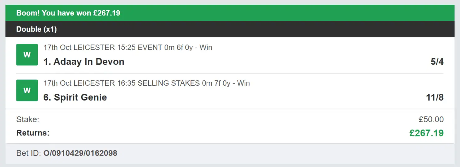 Secure Betting Winners - Winner - 2023-10-17