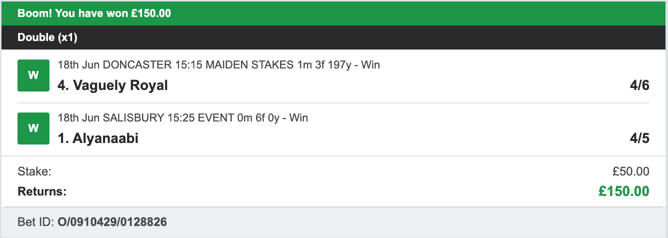 Secure Betting Winners - Winner - 2023-06-18