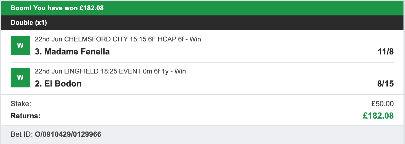 Secure Betting Winners - Winner - 2023-06-22